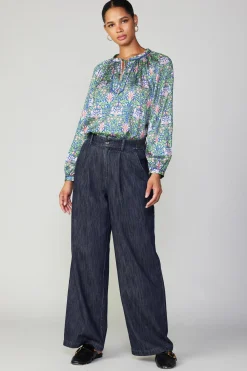 Wide Leg Denim Pants
