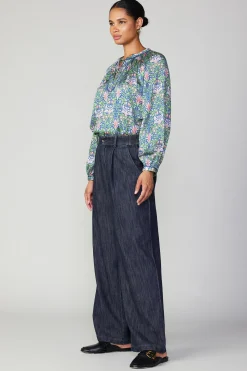 Wide Leg Denim Pants