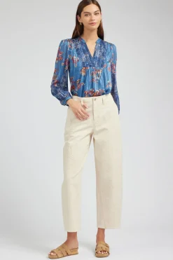Wide Leg Embroidered Pant