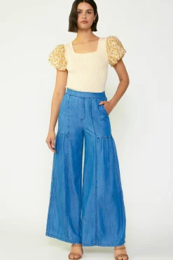 Wide Leg Tiered Pants