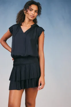 Zoey Pleated Mini Dress
