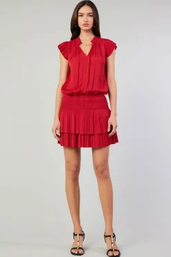 Zoey Pleated Mini Dress