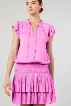 Zoey Pleated Mini Dress