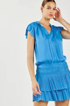 Zoey Pleated Mini Dress