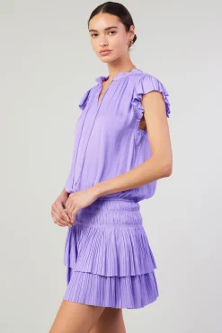 Zoey Pleated Mini Dress