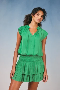 Zoey Pleated Mini Dress