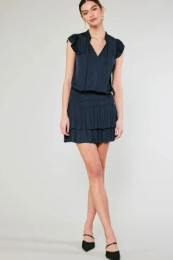 Zoey Pleated Mini Dress