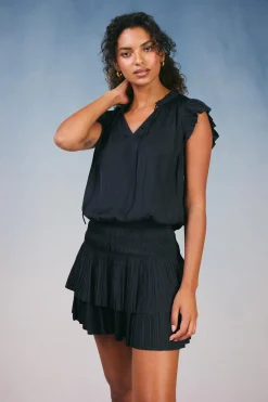 Zoey Pleated Mini Dress