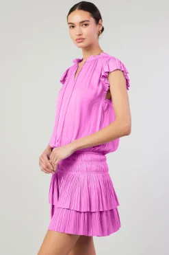 Zoey Pleated Mini Dress