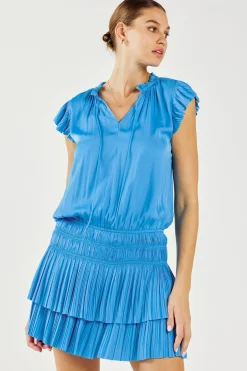 Zoey Pleated Mini Dress