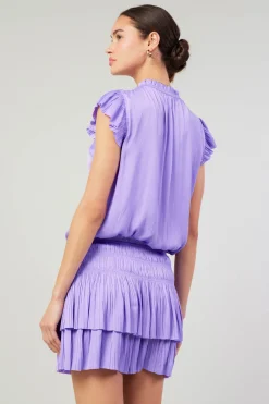 Zoey Pleated Mini Dress