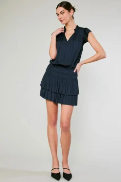 Zoey Pleated Mini Dress