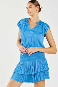 Zoey Pleated Mini Dress