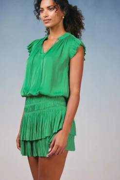 Zoey Pleated Mini Dress