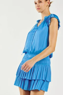 Zoey Pleated Mini Dress