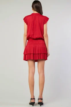 Zoey Pleated Mini Dress