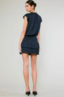 Zoey Pleated Mini Dress