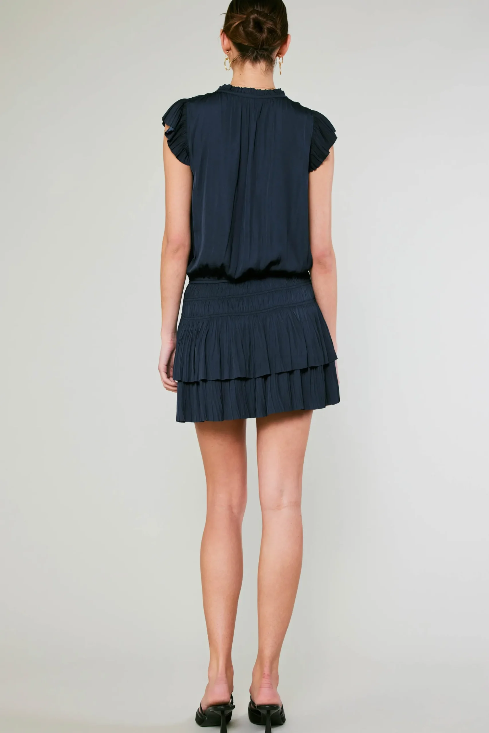 Zoey Pleated Mini Dress